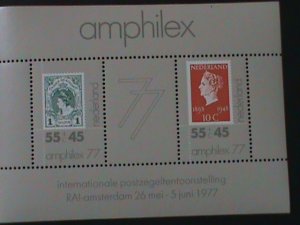 NETHERLAND-1977 SC#B534a-AMPHILEX'77 WORLD STAMPS SHOW   MNH S/S VERY FINE