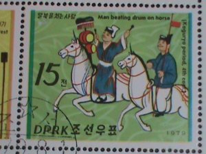 ​KOREA STAMP:1979 SC#1830-5 KOGURYO DYNASTY HORSEMEN CTO MINI SHEET