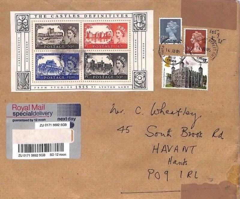 GB Lower Regent Street Castle Definitives Stamp Cover PTS 2005 FF235