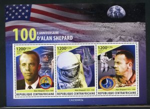 CENTRAL AFRICA 2023 100th ANNIVERSARY OF ALAN SHEPARD SHEET MINT NH