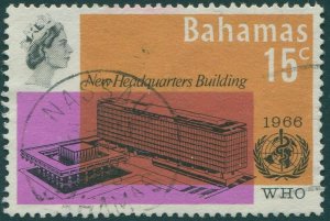 Bahamas 1966 SG291 15c QEII WHO FU