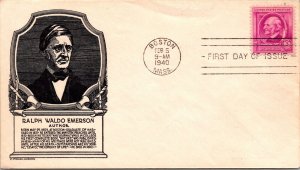 FDC 1940 - Ralph Waldo Emerson, Author - Boston, Mass - F38181