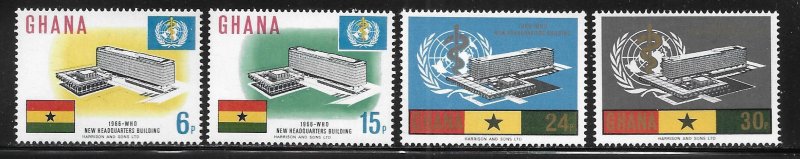 Ghana 247-250 WHO Headquarters set MNH
