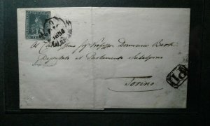 Italy-Tuscany #7 on cover of folded letter CERT cat $1125 e205 8902