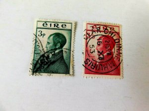 Ireland #149 & #150 Robert Emmet, Used/Fine, 1953, Socked on Nose Cancel