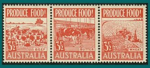 Australia 1953 Produce Food, 3.5d strip, MNH #255a,SG258a