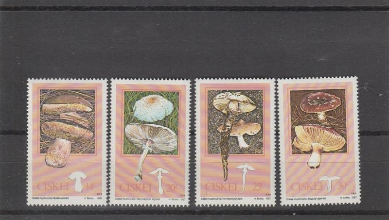 Ciskei  Scott#  102-5  MNH  (1987 Edible Mushrooms)