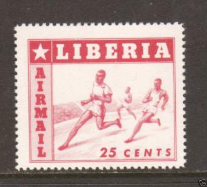 Liberia Sc C90v MNH. 1955 25c Runners Perf Proof  1;0