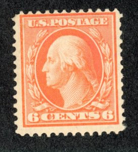 US 336 MH 1908 6c red orange