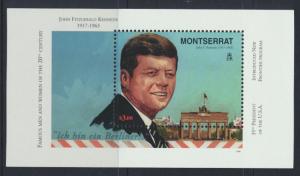 Montserrat  SG  MS1085  SC#945  President John F Kennedy 1998