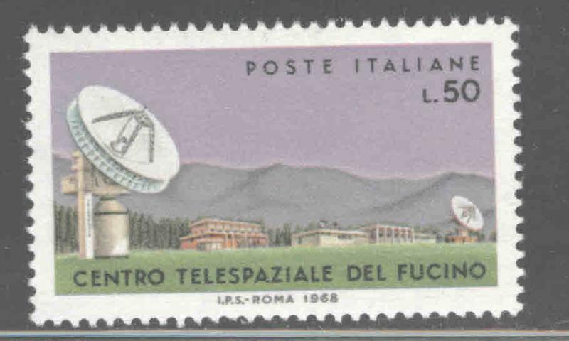 Italy Scott 997 MNH** 1968 parabolic antenna stamp