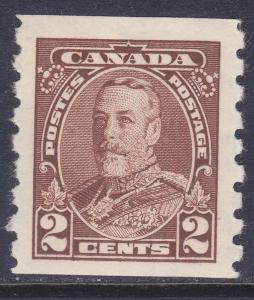 Canada 229 Mint LH 1935 2c Brown KG V Perf 8 Vert Coil Issue Scv $19.00 XFine