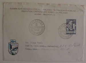 FINLAND CHESS FDC 1952