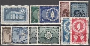 United Nations #12-22 MNH  CV $5.95  (A6607)