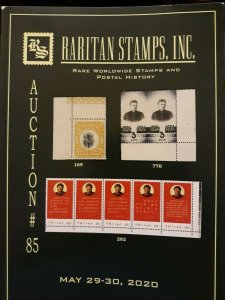 Raritan Auction # 85 Catalog,May 29-30,2020,Worldwide Rarities,Mostly Russia,NEW