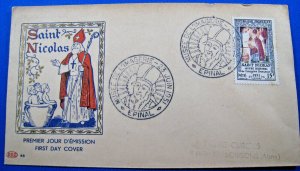 FRANCE  -  1951  -  SAINT NICHOLAS FDC     (ggc24)