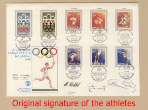 Canada Scott B7-B12 Olympic Games Montreal 1976 original autographs soccer