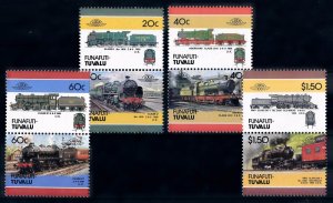 [66786] Tuvalu 1986 Steam Locs - Trains - Railways Funa Futi  MNH