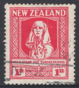 New Zealand 1929 Semi-Postal (Stamp Out Tuberculosis) 1p + 1p Scott # B1 Used