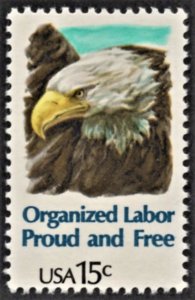 US 1831 MNH VF 15 Cent Organized Labor Proud and Free