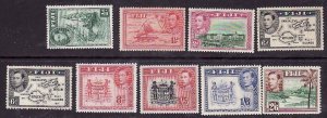 Fiji-Sc#117//135- id9-nine unused hinged from the  KGVI set-1938-55-please note