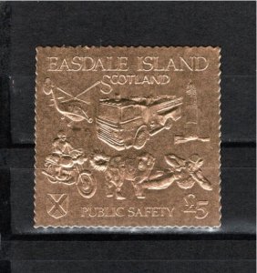 Easdale (local) 1991 MNH Gold Foil 