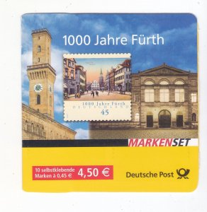 Germany 2425a MNH 2007 Fürth 100th Anniversary Self-Adhesive Full Booklet of 10