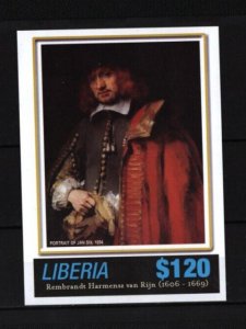 LIBERIA 2006 PAINTINGS BY REMBRANDT S/S MNH