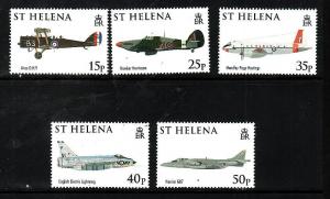 St Helena-Sc#941-5-unused NH set-Planes-Aviation-RAF-2008-