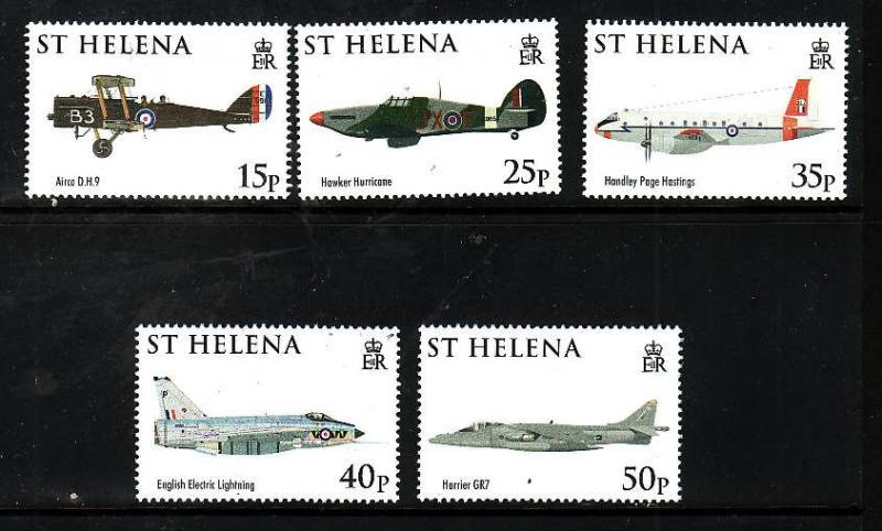 St Helena-Sc#941-5-unused NH set-Planes-Aviation-RAF-2008-