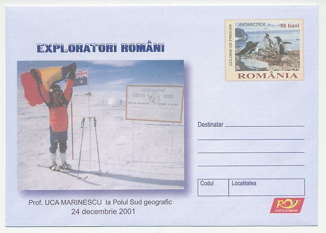 Postal stationery Romania 2005 Uca Marinescu -South Pole