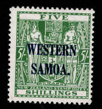 Western Samoa Scott 176 MH* 1935 Fiscal overprint stamp