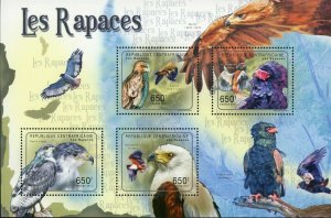 Raptors Stamp Birds Aquila Rapax Rapax Haliaeetus Vocifer S/S MNH #3011-3014