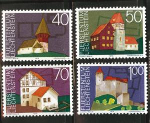 LIECHTENSTEIN Scott 572-575 MNH** 1975 Architecture set