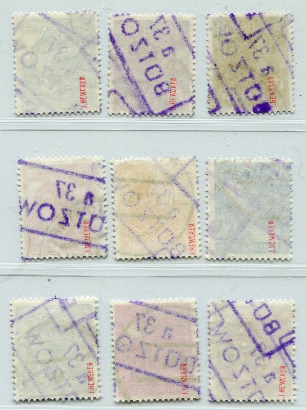 GERMANY SOVIET ZONE HOP BEZIRKSHANDSTEMPEL BEZIRK 37 SELECTION VFU STAMPS 136