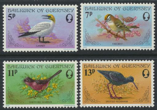 Guernsey  SG 169-172  SC# 165-168 MLH Birds  see details