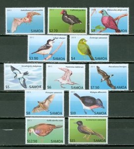 SAMOA 2013 BIRDS #1142-1153 SET MNH...$68.60...VERY NICE