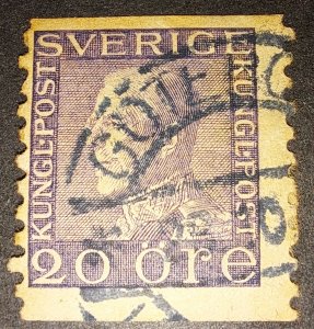 SWEDEN GUSTAV V,  #189A,  20ore,  used,  VF.