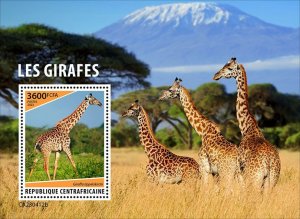 C A R - 2023 - Giraffes - Perf Souv Sheet  - Mint Never Hinged