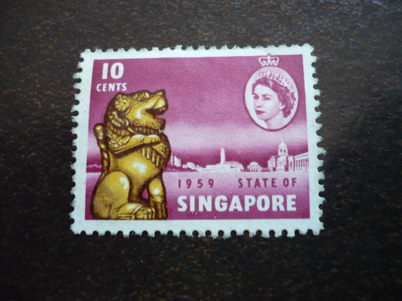 Stamps - Singapore - Scott# 44 - Mint Never Hinged Part Set of 1 Stamp