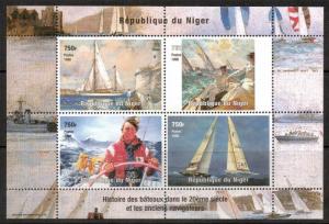 NIGER 1998 SAILING SHIPS SHEETLET MNH