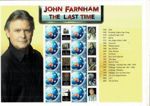 AUSTRALIA  2002 JOHNNY FARNHAM THE LAST TIME  SHEETLET MNH