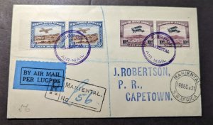 1931 Southwest Africa Airmail First Flight Cover Mariental to Capetown S Africa