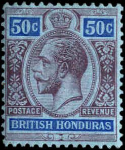 British Honduras #81, Incomplete Set, 1913-1917, Hinged