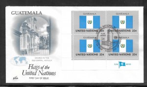 United Nations #556 FDC Flag Series Guatemala Artcraft Cachet (A1192)