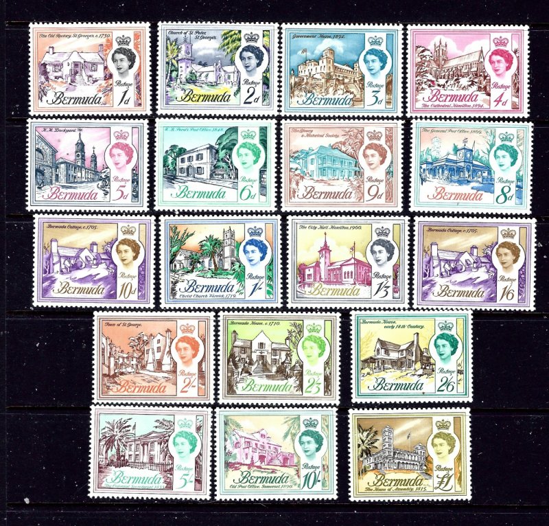 Bermuda 175-91 MNH 1962-65 Definitive set