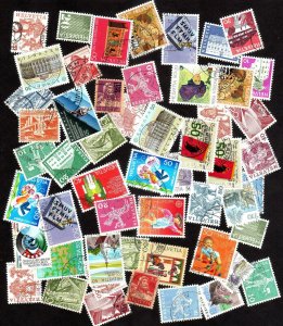 Lot of 50, Mixed used stamps from Switzerland