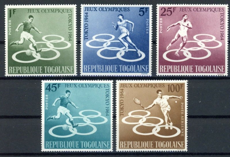 1964 Togo 435-439 1964 Olympic Games in Tokio 5,50 €