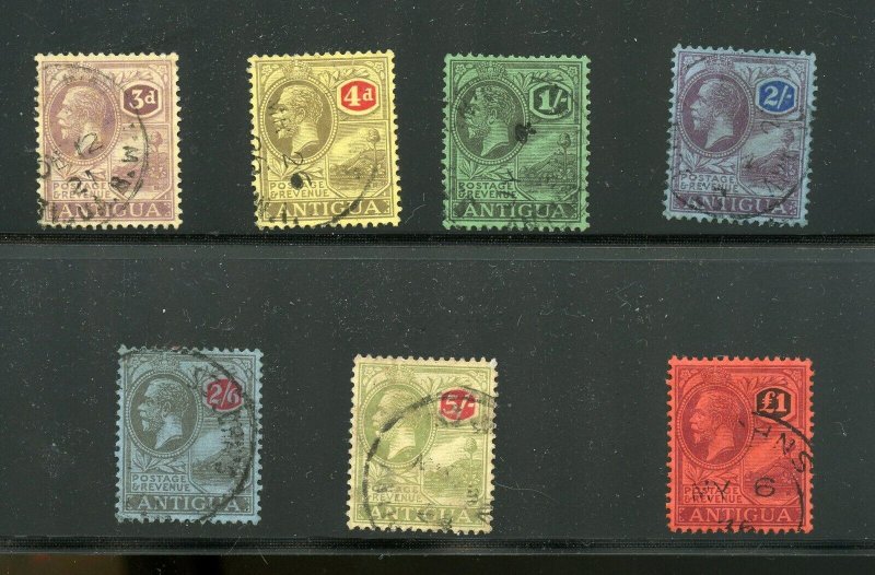 ANTIGUA KING GEORGE V   SCOTT#58/64 COMPLETE USED VF  