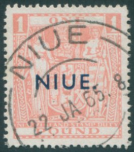 Niue 1942 £1 pink SG86 used